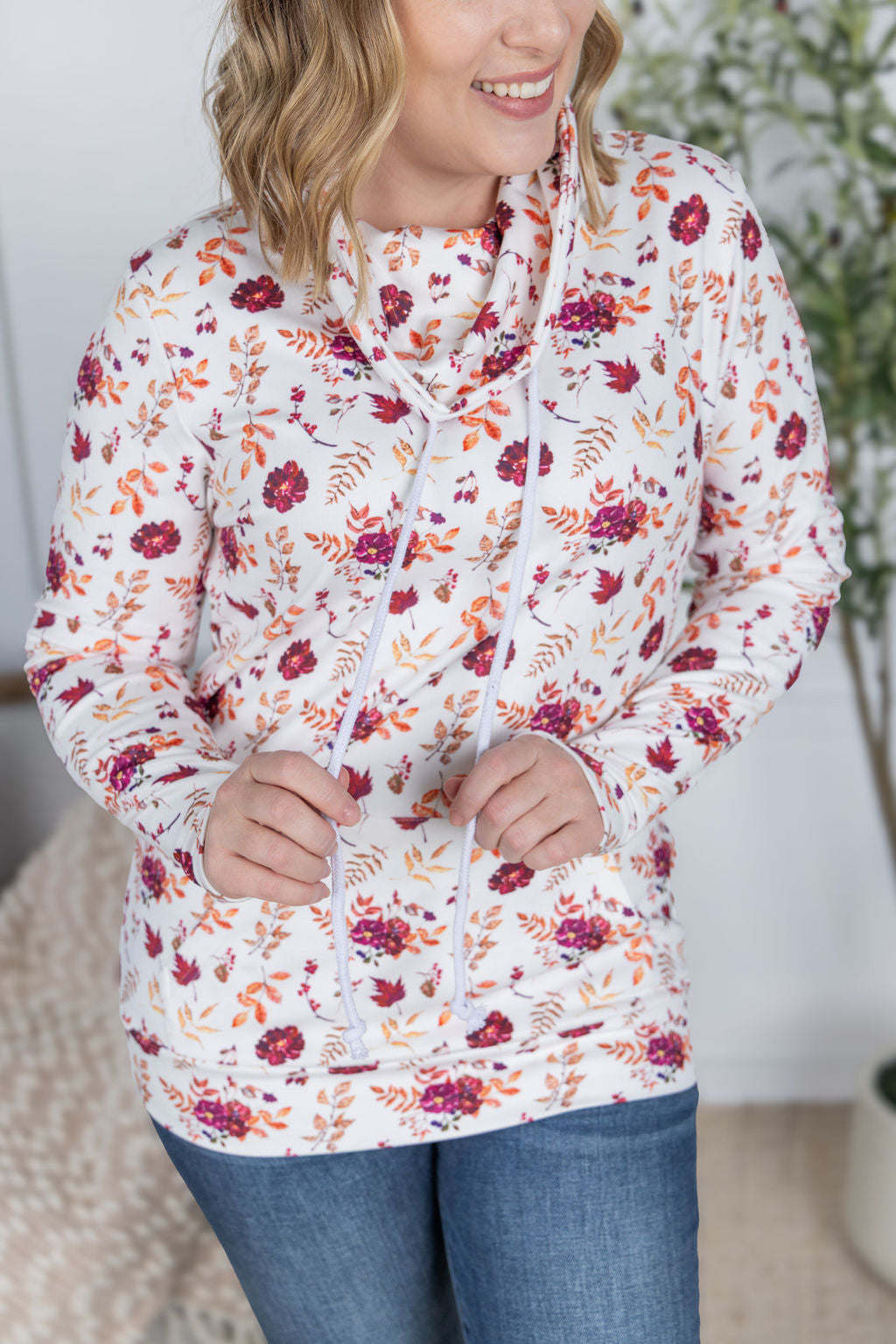 Soft Funnel Neck - Autumn Floral